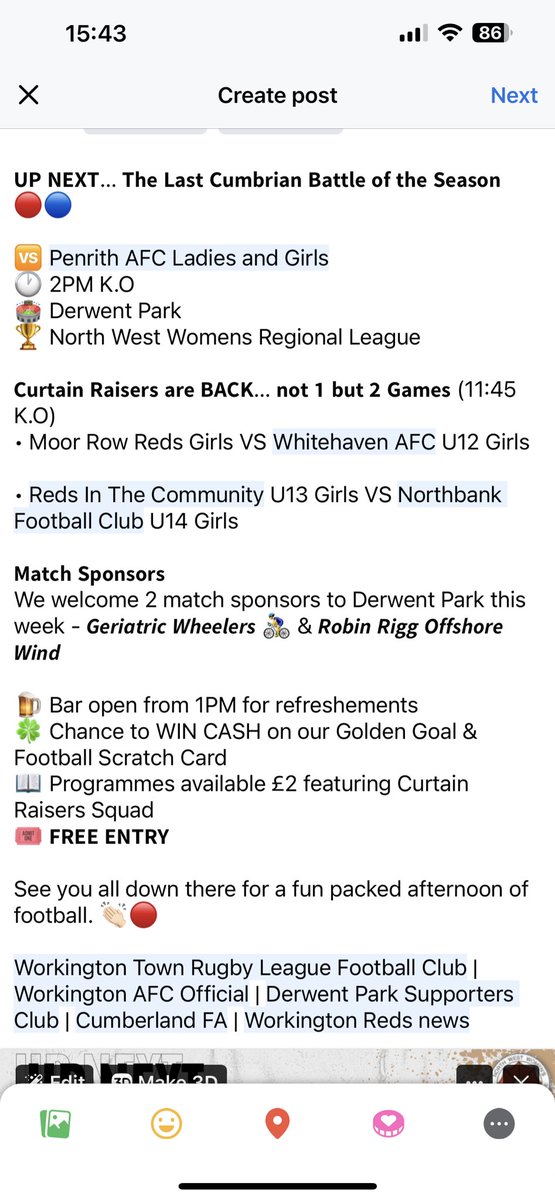 TownWomenFC's tweet photo. 𝗨𝗣 𝗡𝗘𝗫𝗧… 𝗧𝗵𝗲 𝗟𝗮𝘀𝘁 𝗖𝘂𝗺𝗯𝗿𝗶𝗮𝗻 𝗕𝗮𝘁𝘁𝗹𝗲 𝗼𝗳 𝘁𝗵𝗲 𝗦𝗲𝗮𝘀𝗼𝗻
🔴🔵

Derwent Park will be packed with Football on Sunday. Details are below ⬇️ https://t.co/m7AqErg6Fh