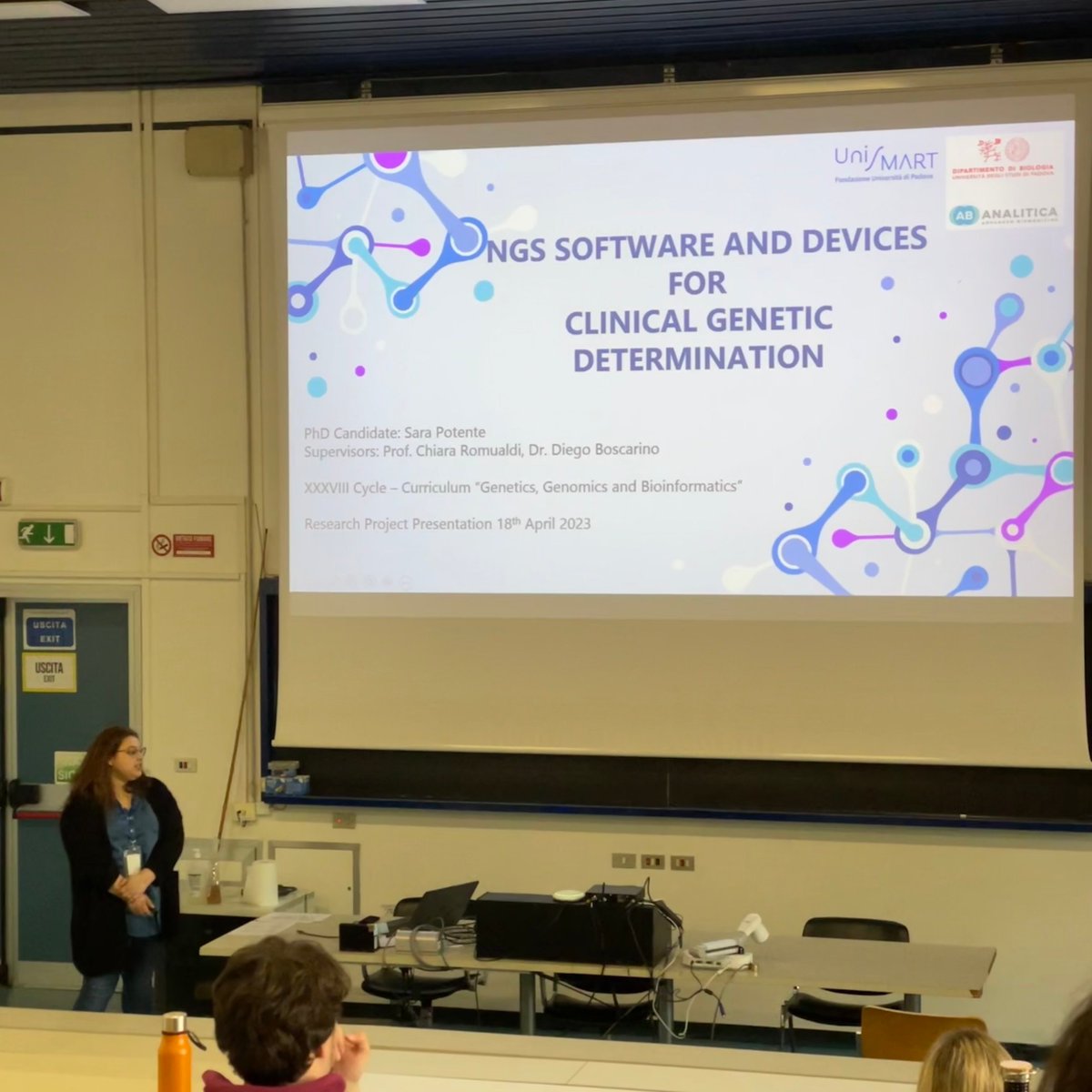 LabRomualdi's tweet photo. Congratulations to Sara on presenting her doctoral project today!👩‍🎓 #DoctoralProject #PhD 
@DiBio_UniPD @UniPadova https://t.co/woQr1bOa1d
