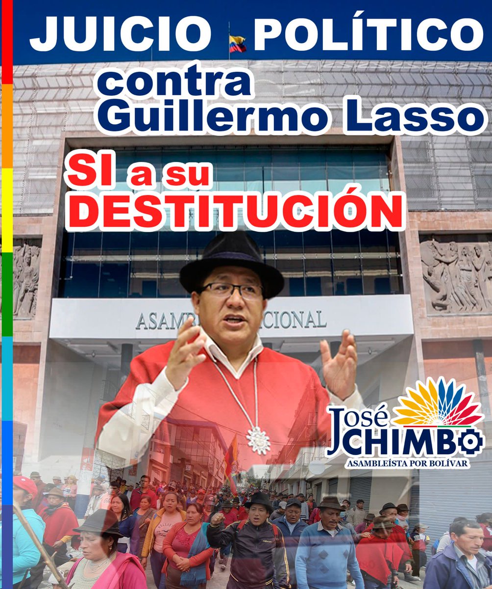 Coherente con las decisiones del <a href="/PKnacional18/">PACHAKUTIK NACIONAL</a> , FECAB BRUNARI y la <a href="/CONAIE_Ecuador/">CONAIE</a> 

Votaré, #SI por la #DESTITUCIÓN del Presidente <a href="/LassoGuillermo/">Guillermo Lasso</a> . 

Mi postura es firme y no se vende !!!
<a href="/BancadaPkEc/">Asambleístas Pachakutik 🇪🇨</a> <a href="/LaPosta_Ecu/">La Posta</a> <a href="/UnCafeConJJ/">Un Café con JJ</a>