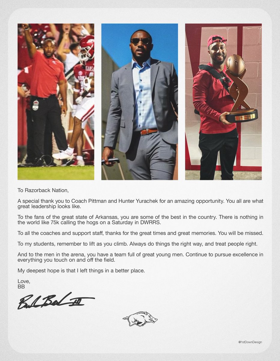 To Arkansas, 

With Love ❤️🖤