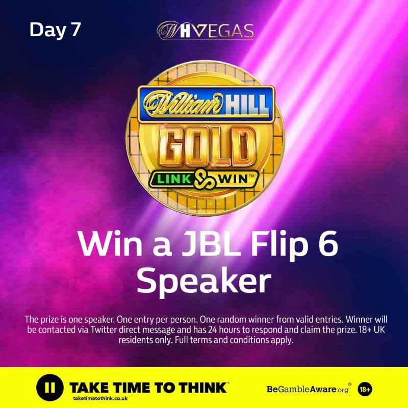 WillHillVegas's tweet photo. Today's prize up for grabs is a JBL Flip 6 Bluetooth Speaker 🔊 🎶

For the chance to win:

👍 Follow @WillHillVegas
🔁 Retweet this post

The prize draw will run until 11:59pm (GMT) on 24th April.

18+ | T&amp;Cs apply 👇