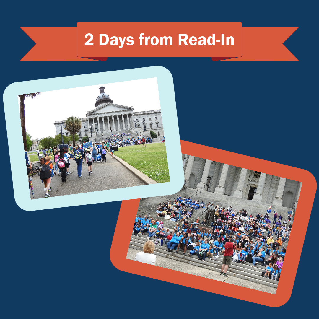 scstatelibrary's tweet photo. We are two days away from the Read-In! #ReadIn2023 #SCReadIn #KidsWhoReadSucceed https://t.co/9n9NzXoCN9