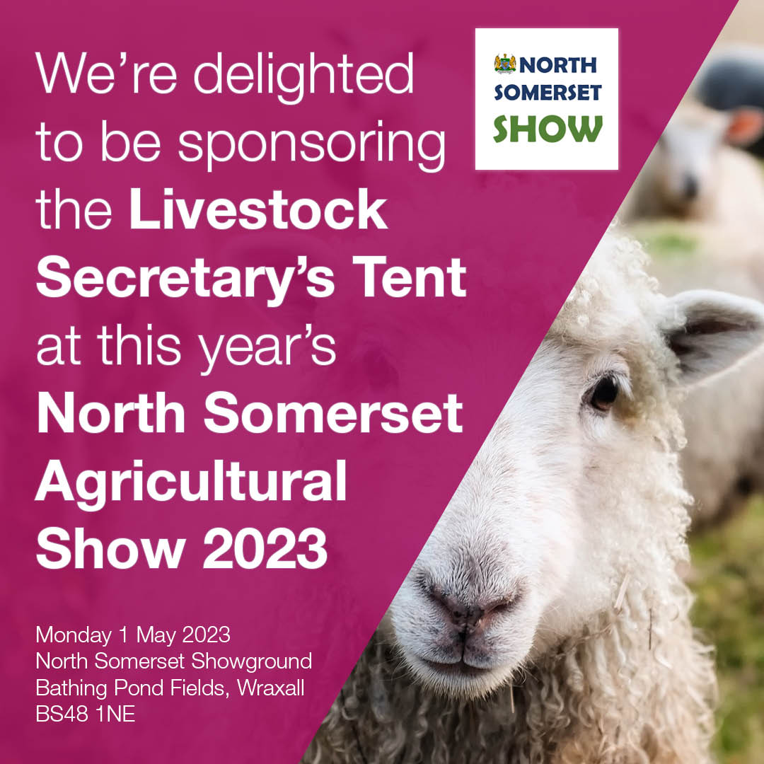 ClarkeWillmott's tweet photo. Our @CWAgri are delighted to be sponsoring the Livestock Secretary’s Tent at this year’s @NorthSomsShow 2023! This year’s event takes place on Monday 1 May and showcases some of the best agricultural events, livestock and produce in #Somerset https://t.co/5EWcCwvg3f