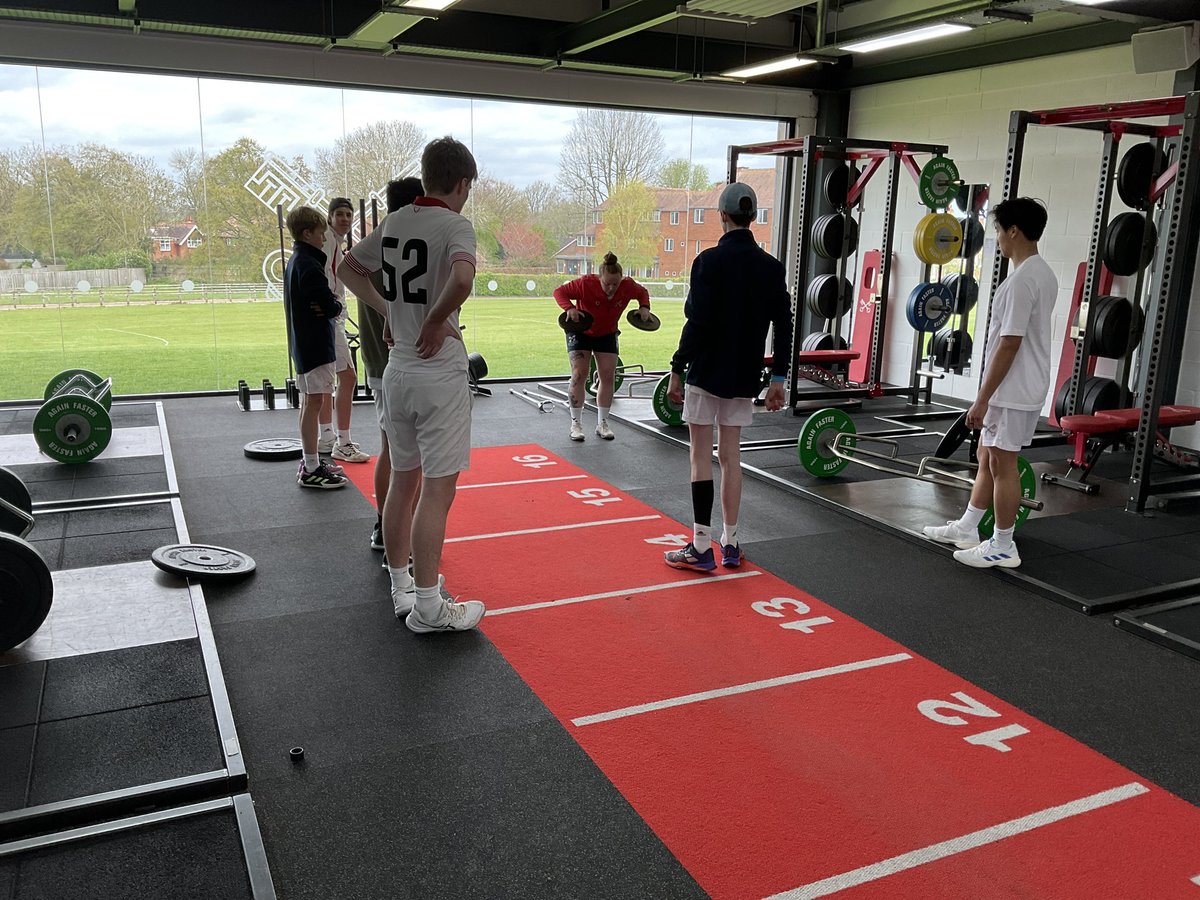 First <a href="/RadleyTennis/">Radley College Tennis</a> S&amp;C session of the term after their Games session, with Miss Conybeare.