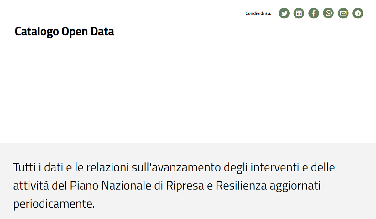 ondatait's tweet photo. 🔎Finalmente su @ItaliaDomaniGov dei dati #PNRR aggiornati e più ricchi.
Dai 5.000 progetti a 50.000, da 4 gare a decine di migliaia.
Nella sezione OpenData di ItaliaDomani.
Nei prossimi giorni ci guarderemo dentro https://t.co/d92euXQ1gM https://t.co/505g885ict