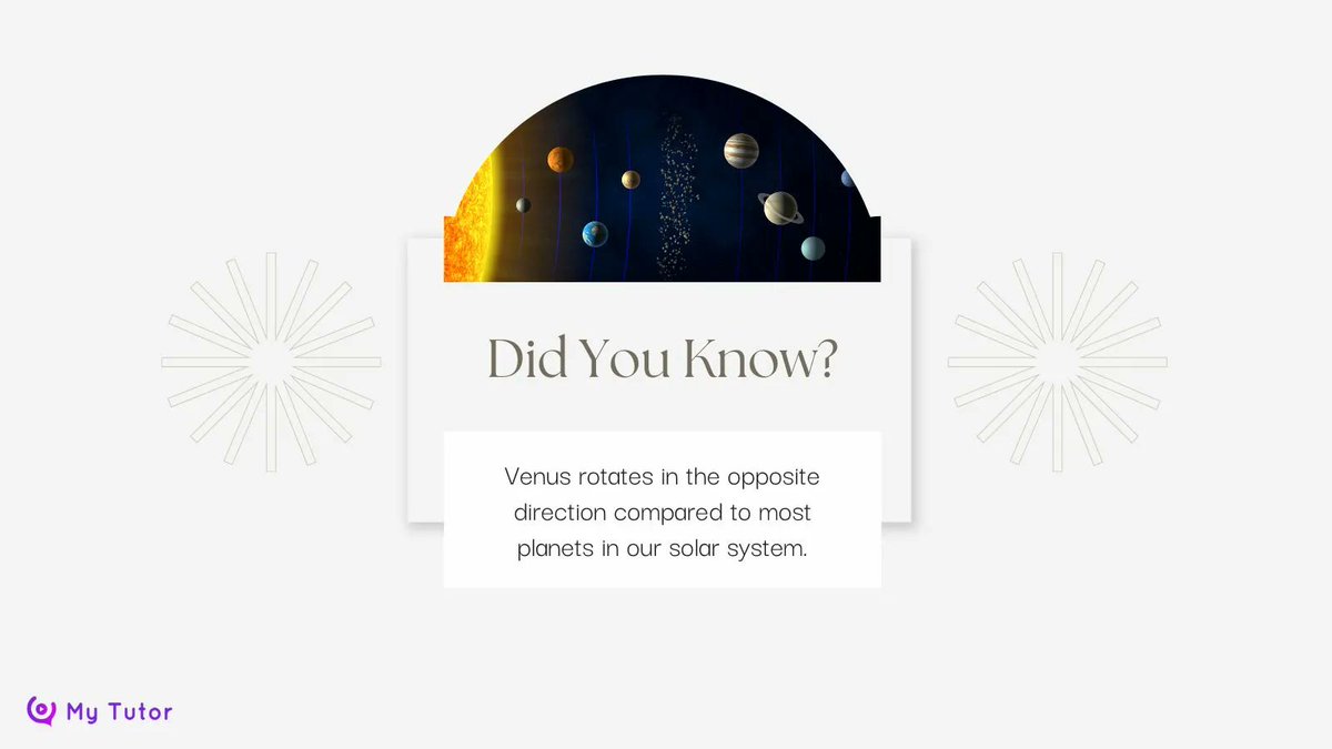 trymytutorapp's tweet photo. Here's an interesting fact about the planet Venus!
#DidYouKnow #FunFact #SpaceFacts #AstronomyTrivia #VenusFacts #SolarSystem #ScienceFacts #InterestingFacts #PlanetTrivia #EducationalContent #STEM #SpaceExploration #AstroTrivia #ScienceCommunication https://t.co/ipvcfBYgQV
