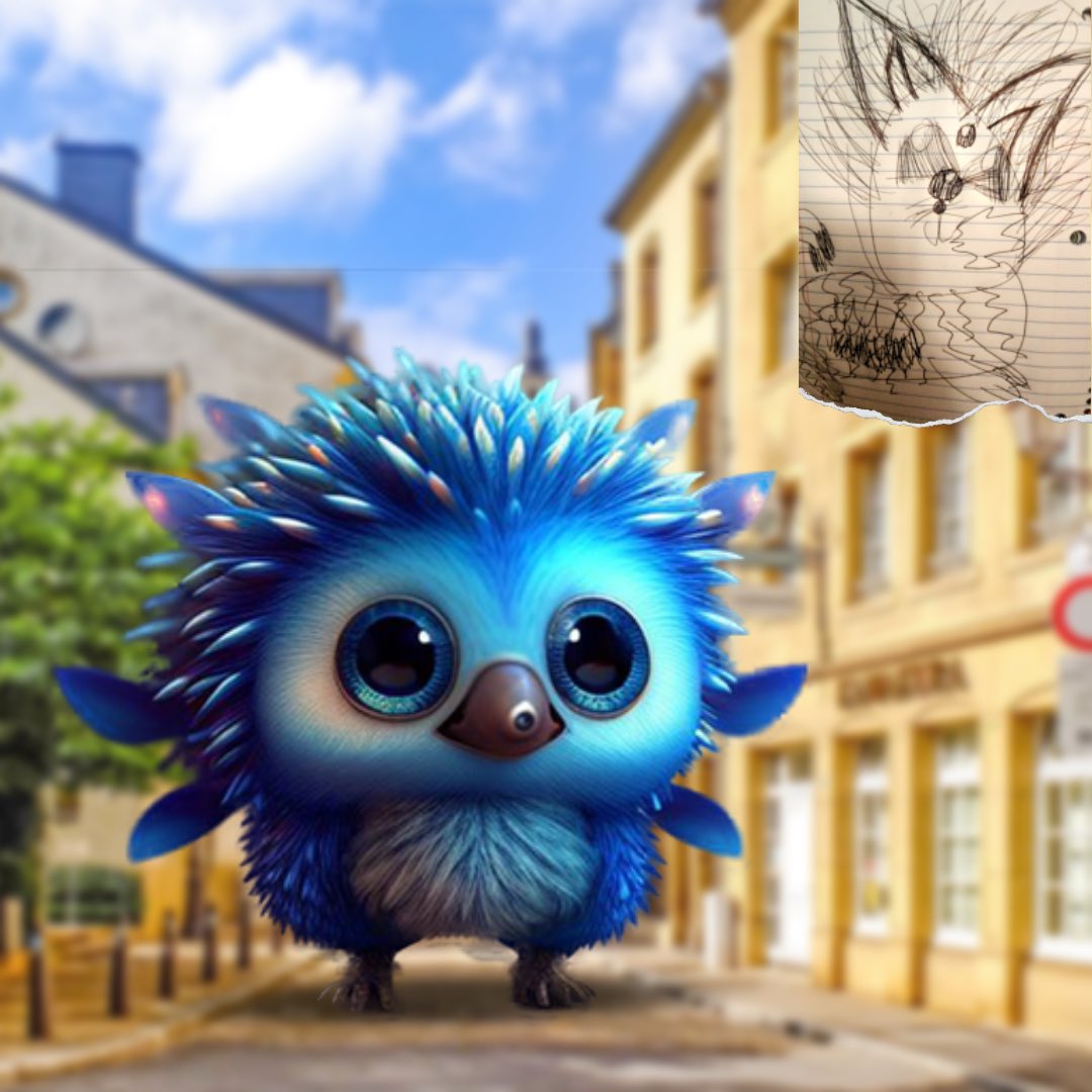Feeling blue never looked so good! 🐦💙 Look up and let this giant feathered friend brighten your day! #sketchingdaily #ministudioai

#monsterhunter #disneyland #plushlove #kawaiiplush #aiartist #artificialintelligence #dibujo #illustrationartists #igart #monsterdesign