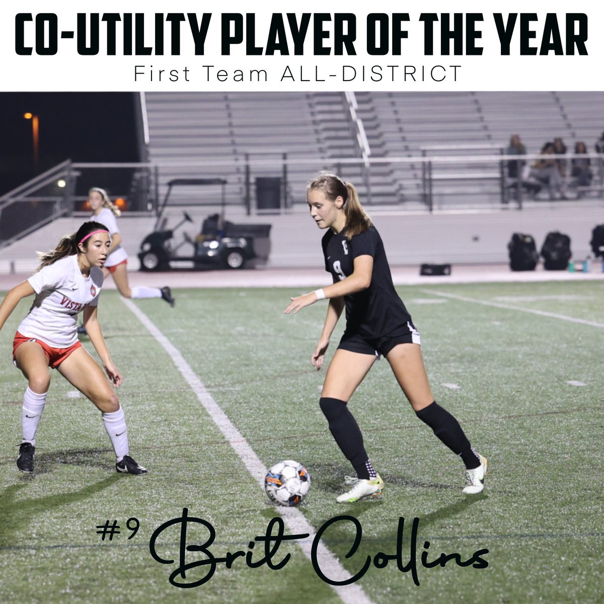 ViperFutbol's tweet photo. Congratulations to Brit Collins for being named 🏅District Co-Utility Player of the Year🏅she was a huge piece of our attack and leads the team with 10 goals and 14 assists during this season!! 🐍⚽️ https://t.co/rcfYCdiizq