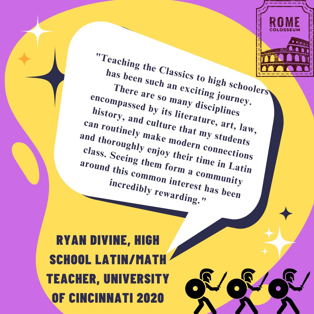 NationalSCL's tweet photo. Happy National Classics Week everyone! To celebrate, the NSCL Publicity Committee and a couple NSCL board Officers have shared why Classics helped them in college and post grad, and where it led them in their careers! https://t.co/D0YcSRjA2M