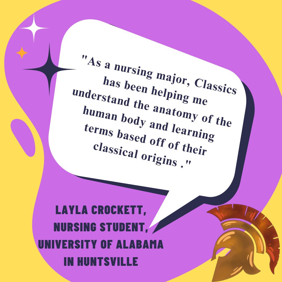NationalSCL's tweet photo. Happy National Classics Week everyone! To celebrate, the NSCL Publicity Committee and a couple NSCL board Officers have shared why Classics helped them in college and post grad, and where it led them in their careers! https://t.co/D0YcSRjA2M