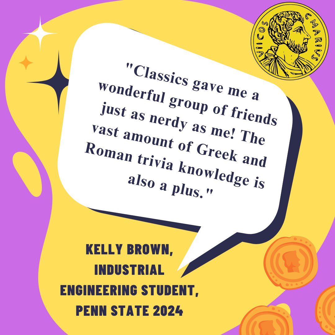 NationalSCL's tweet photo. Happy National Classics Week everyone! To celebrate, the NSCL Publicity Committee and a couple NSCL board Officers have shared why Classics helped them in college and post grad, and where it led them in their careers! https://t.co/D0YcSRjA2M