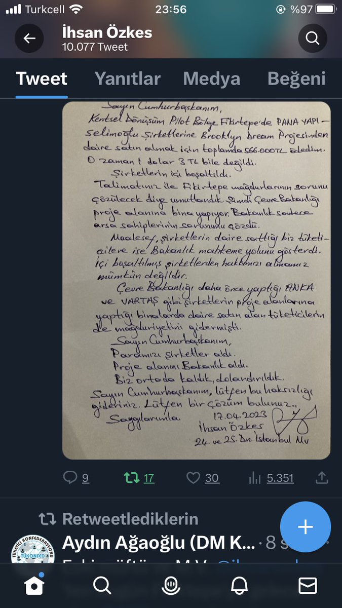 ihsanozkes's tweet photo. @murat_kurum Sn. @RTErdogan’a açık mrktubumdur: https://t.co/2opBgG12HU