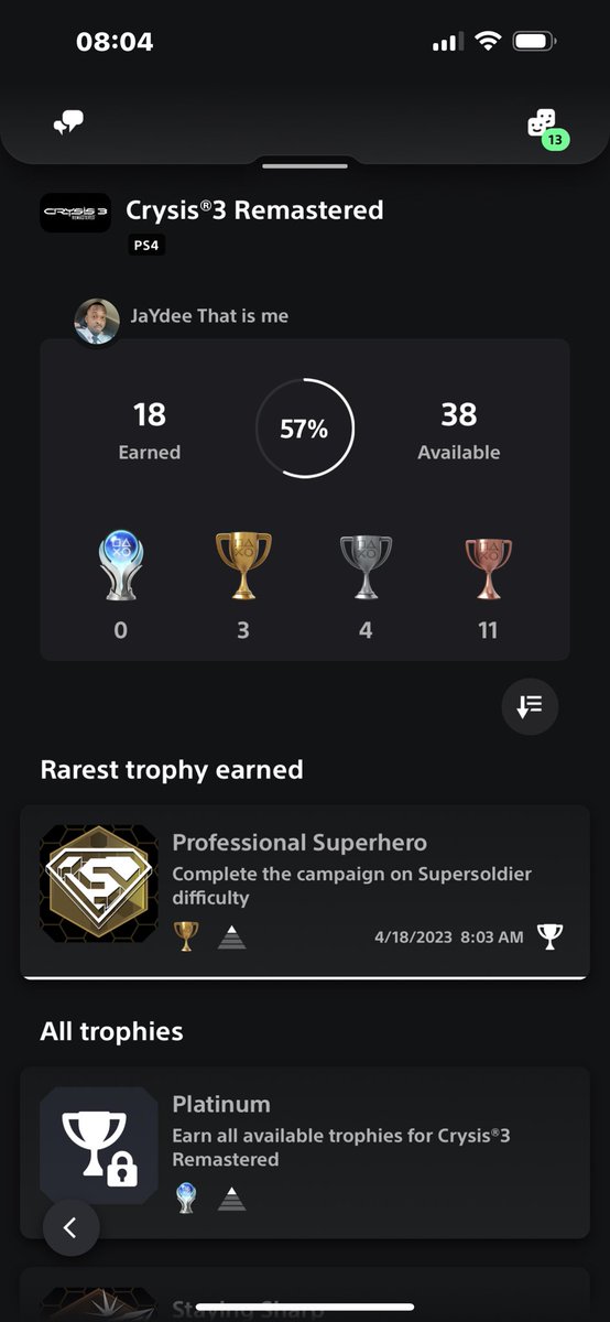 GamerJaYdee87's tweet image. Okay I just finished #crysis3 now on to the platinum