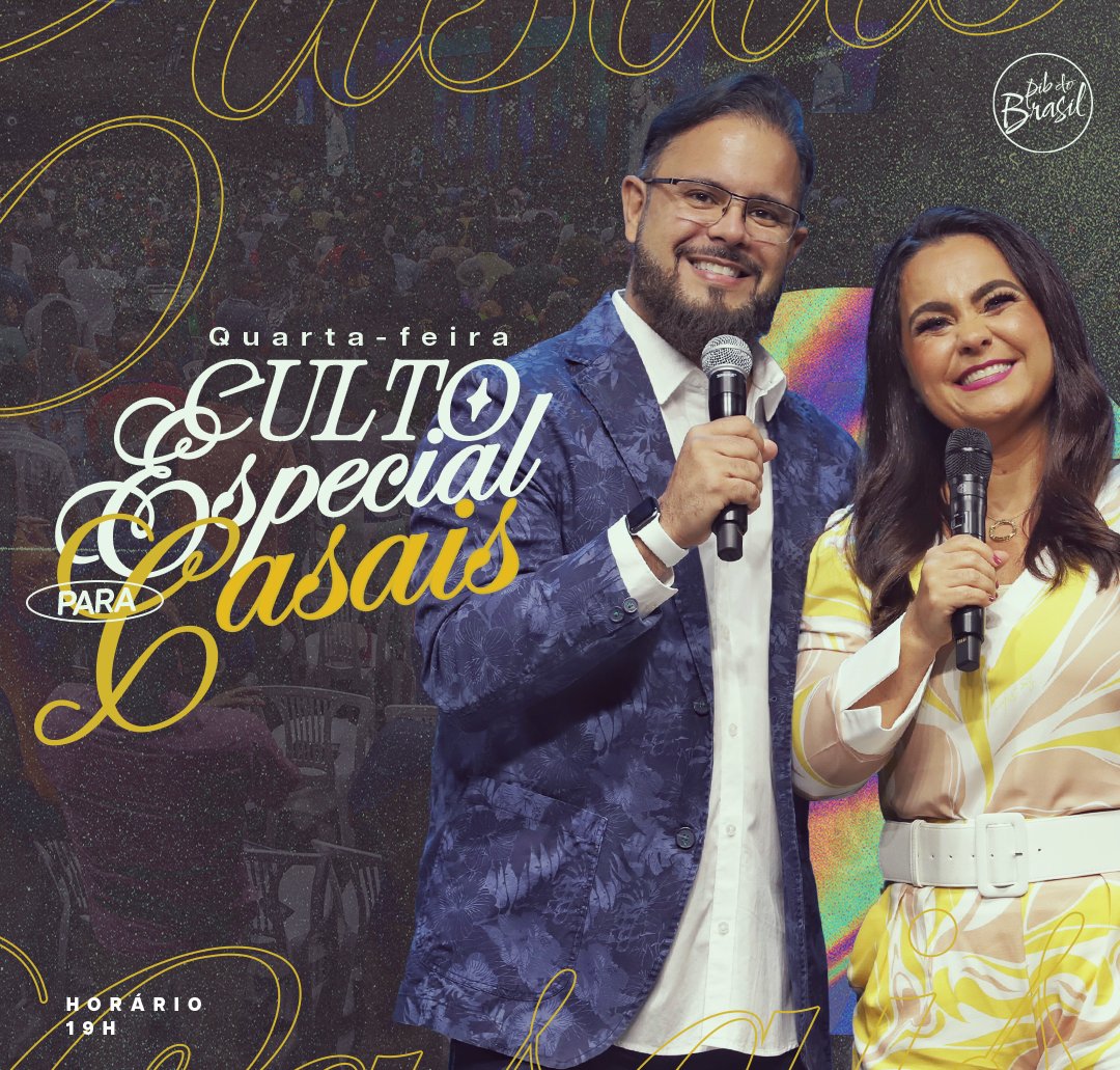 PIBdoBrasil_'s tweet photo. 👩🏻‍❤‍👨🏻 Culto de Quarta especial para CASAIS
📅 Data: 19/04
⏰ Horário: 19h
🔥 Quarta de Guerra 18h

#CultoDeQuarta #PIBdoBrasil #AmoMinhaIgreja https://t.co/uvsiAfUkin