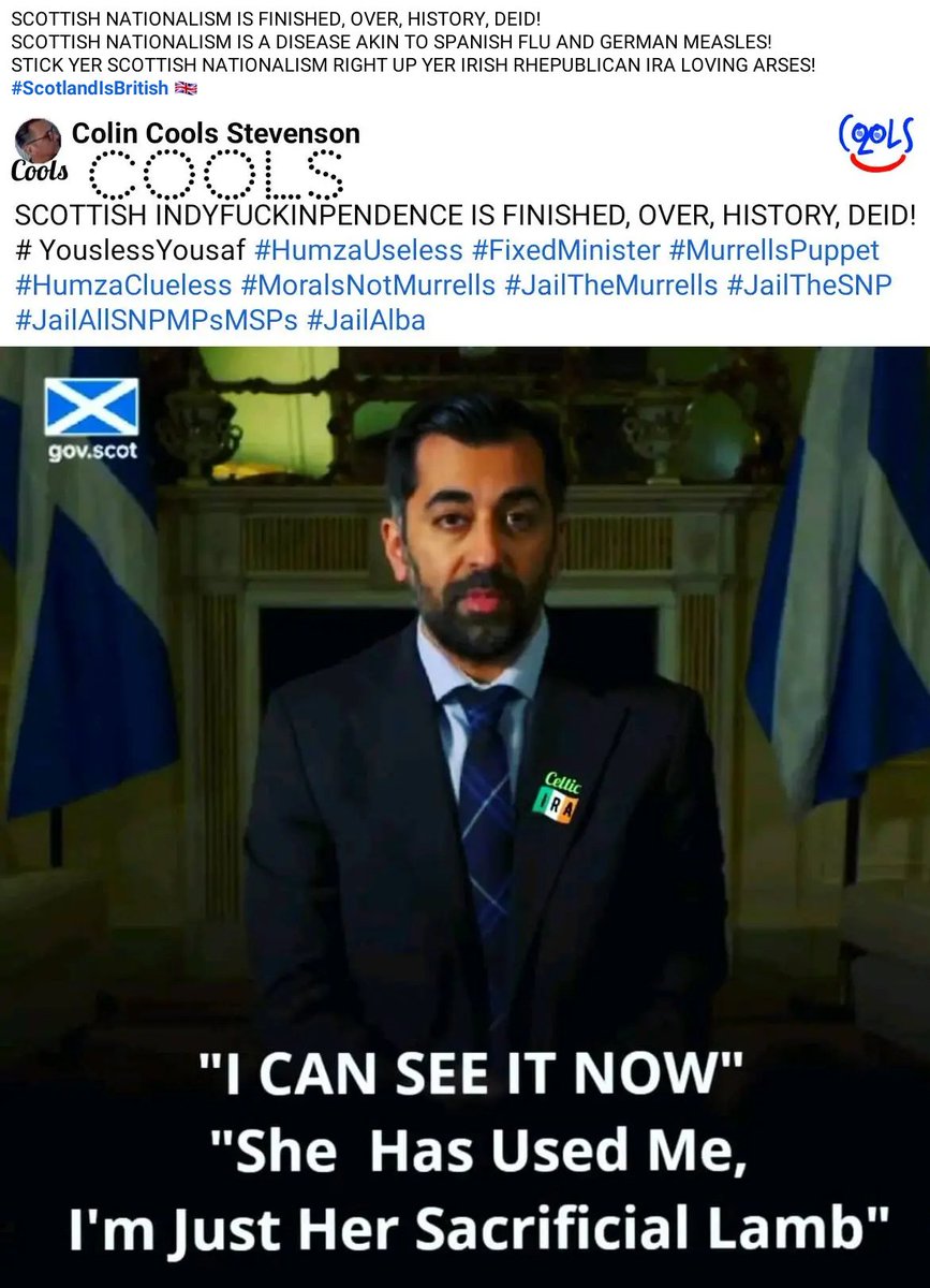 colincools1's tweet photo. #NeverNationalism #NeverEverNationalism #NeverSNP #NeverALBA #SCREWyouSNP #SCREWyouALBA #GIRFUYSNP #GIRFUYALBA #AbolishHolyrood #DissolveDevolution #ShutTheShortbreadSenate #ScotlandIsBritish 🇬🇧🇬🇧 https://t.co/bbOShgHcto