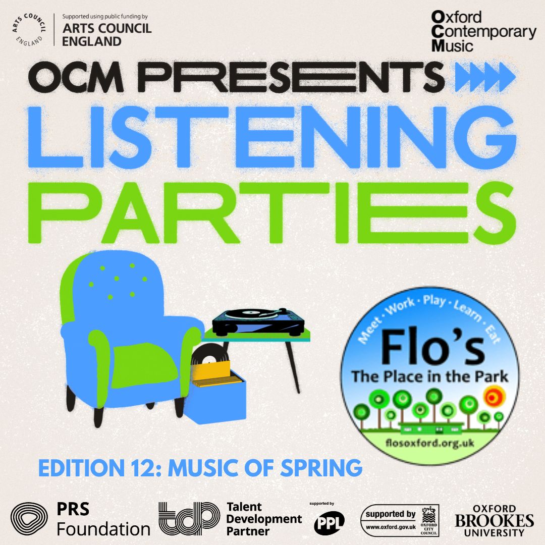 Excited to be hosting this Listening Party next week! 26th April at Flo's- collaboration with <a href="/OCMEVENTS/">OCM</a>- come along- its free! Cafe open ocmevents.org/whats-on/liste…  #indieoxford