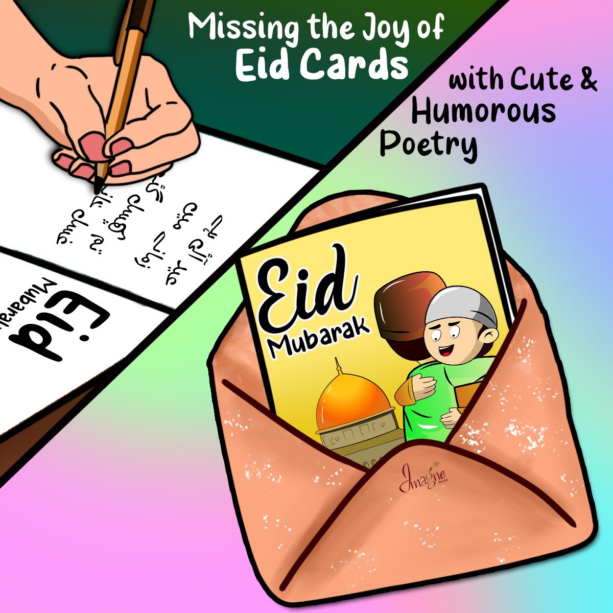 TaybaAmin's tweet photo. Remember the joy of receiving Eid cards from friends with hilarious poetry? It was a cherished childhood memory that many of us miss in today's digital era.

#eidcards #eidmubarak #Ramzan #ramzankareem #ramzanquotes #eidcard https://t.co/QuvnFfqMiJ