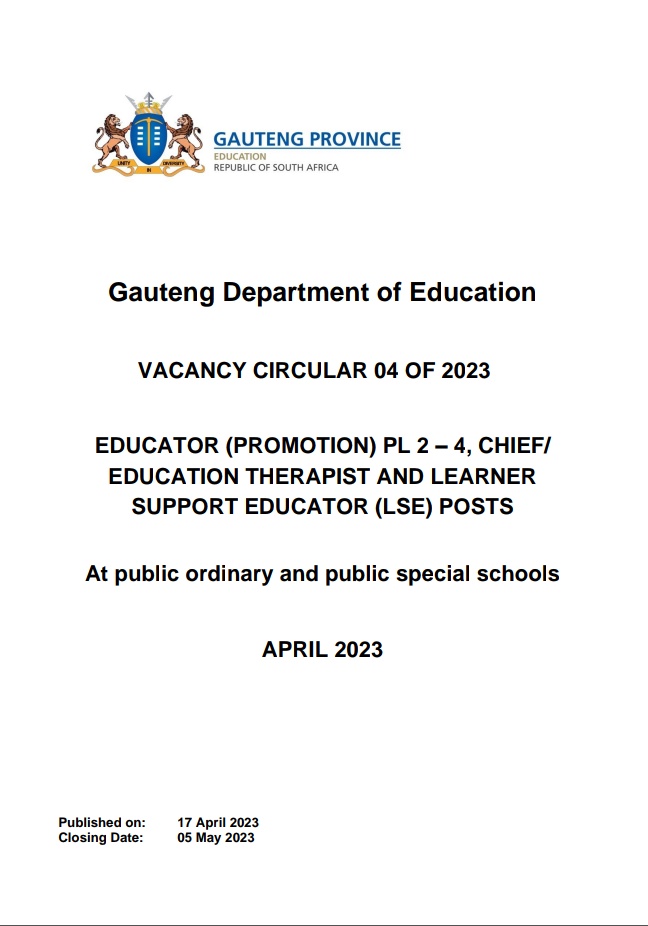 My people who want to be HODs, Deputies, Principals and Inclusive Specialists....

The circular is out🙏

It's your chance!!!!🎉