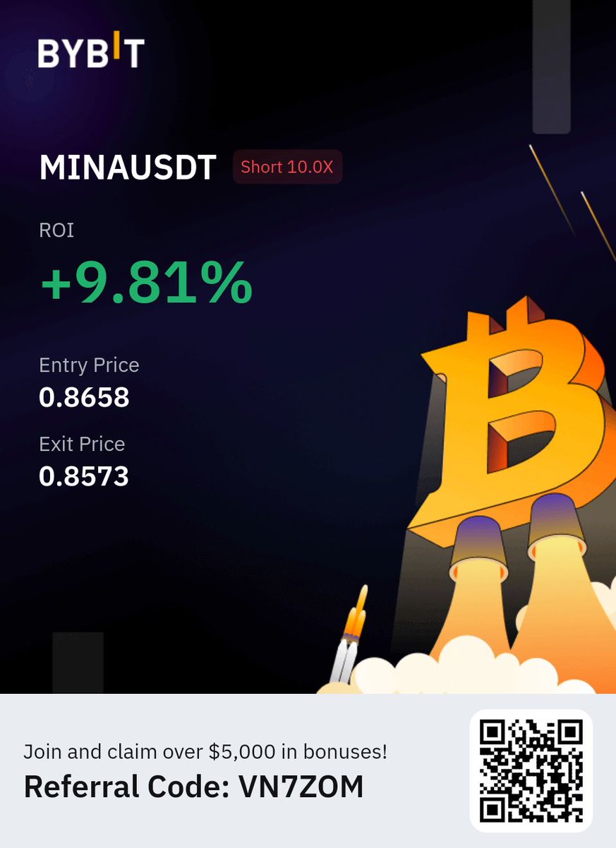 xLost96's tweet photo. Who said you can't male profits while at work?!? 🚀

#BTC #MINA #Bybit https://t.co/B7JyQD4NW3
