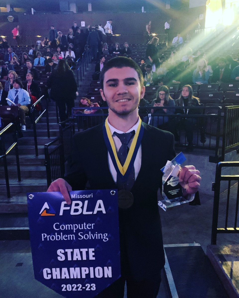 StaleyBusDept's tweet photo. Ahmet for the win! First place in Database Design and Computer Problem Solving. @SHSFalcons @NKCSchools @StaleyNews https://t.co/K6ijfGQL6r