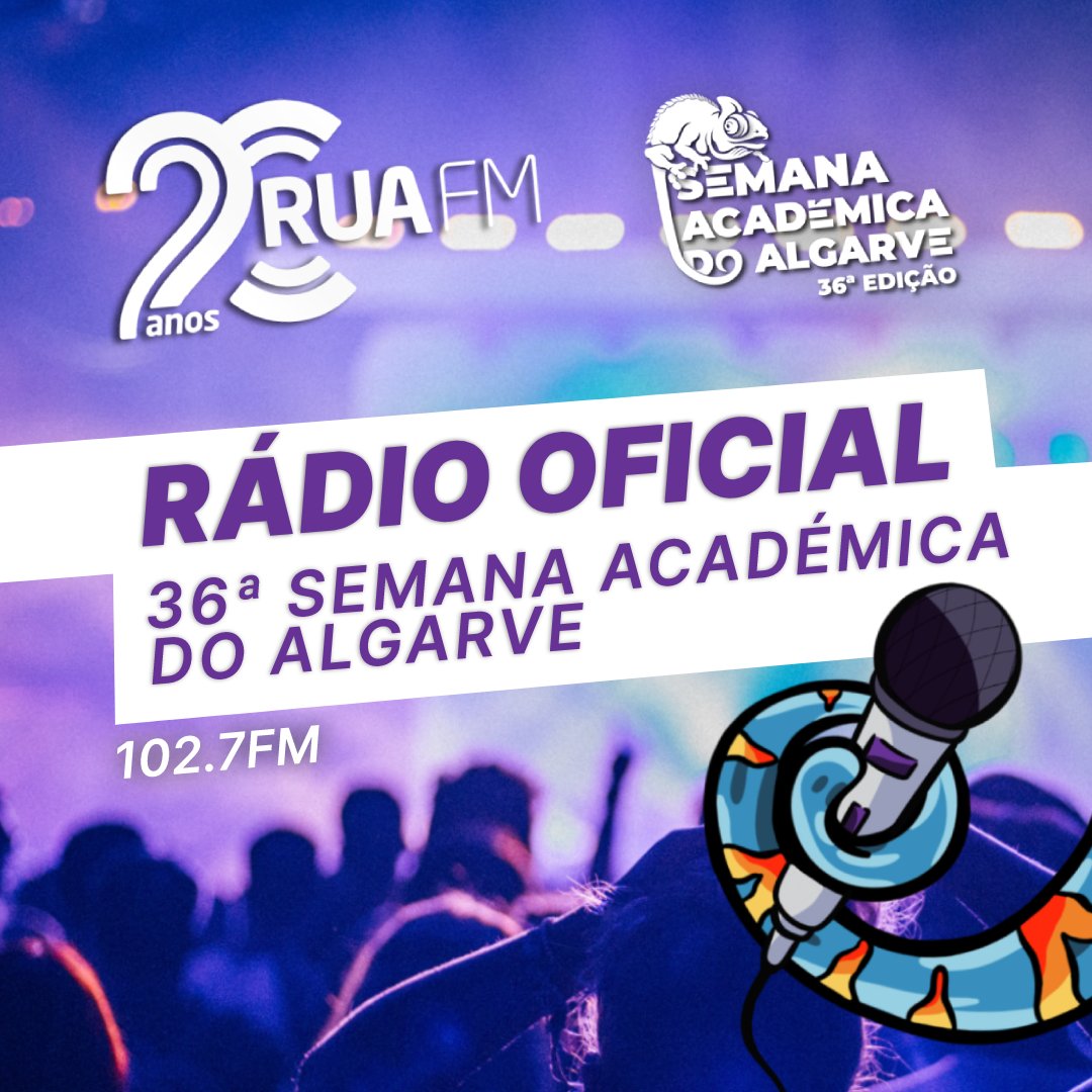📻 RUA FM - A rádio oficial da 36ª Semana Académica do Algarve

Ouve-nos de 28 de Abril a 6 de Maio, em direto do recinto, em 102.7FM ou em rua.pt.