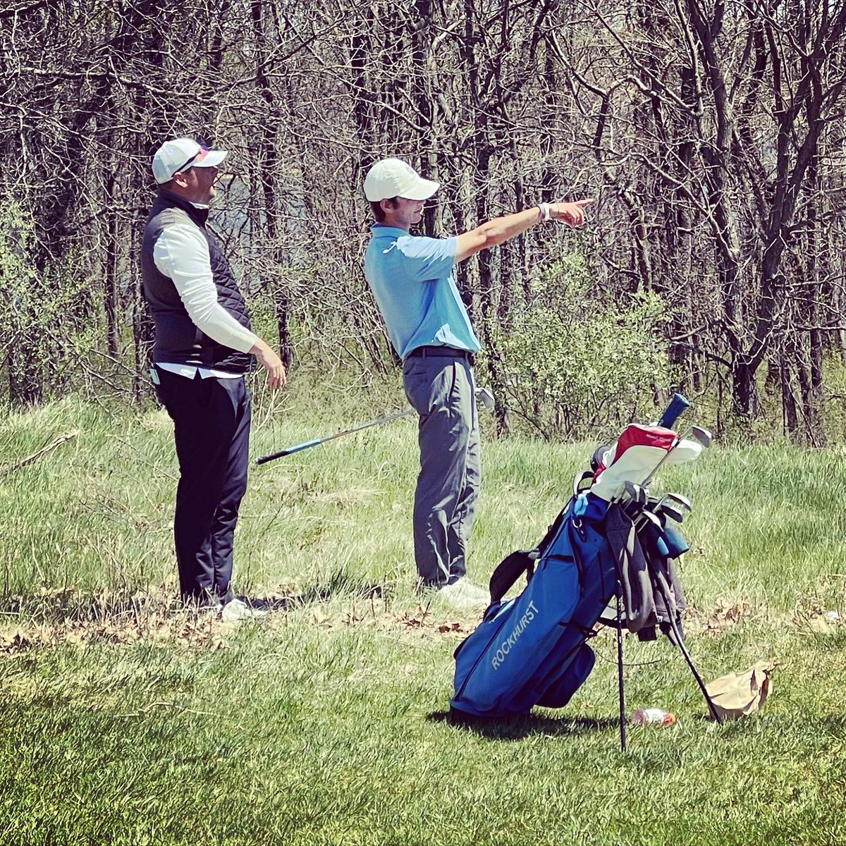 CoachKBayer's tweet image. Enjoyed my time on the course with Coach Moeller &amp;amp; @RockUGolf. Beautiful day at Paradise Pointe for the #GLVC men’s golf tournament. #RockU