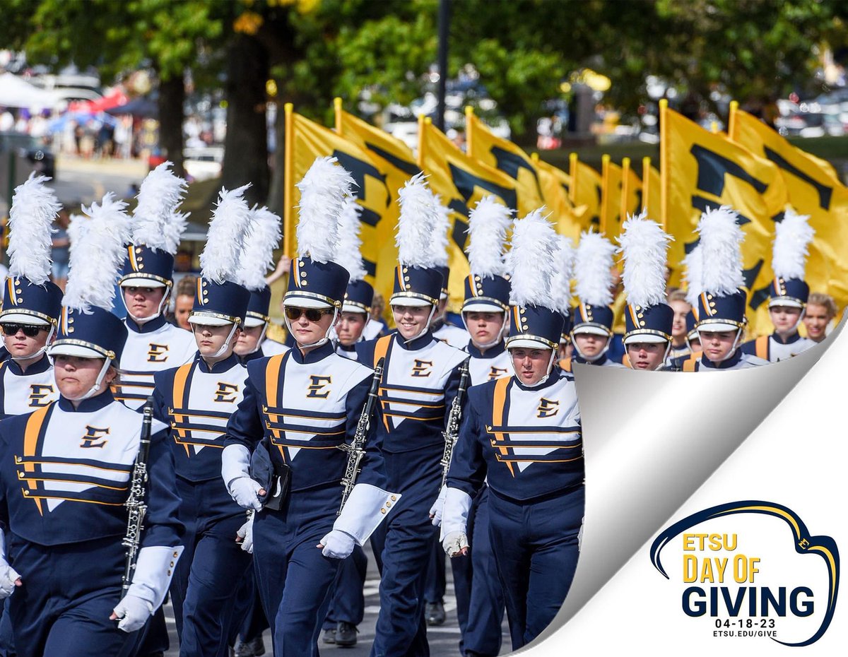 Today is the ETSU Annual Day of Giving! Will you help the ETSU Marching Bucs achieve the honor of being selected to march in the 2024 Macy's Thanksgiving Day Parade? 

givecampus.com/campaigns/3510…

THANK YOU and GO BUCS!!!