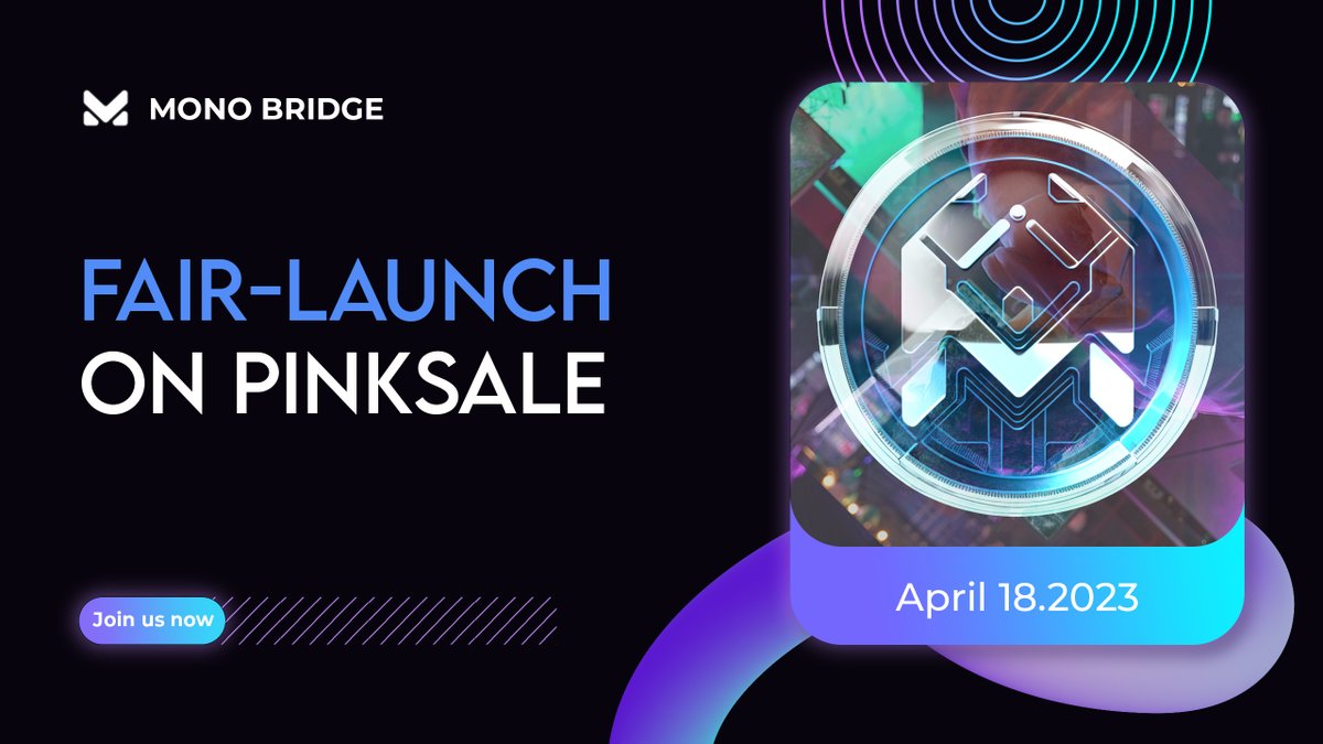 MonoBridgeApp's tweet photo. $MONO contribution will starts in 3 hours on @pinkecosystem🔥

https://t.co/L2ASTtKChg

To celebrate we will #giveaway 1 Eth to 10 lucky winners 🎁

To Enter:
💠Like + RT 
💠Follow @MonoBridgeApp 
💠Tag 2 frens

MonoBridge official links : 

🌐Website : https://t.co/pYtZWoCsU9
🖇Bridge : https://t.co/pt0RKCQB8f
✈️Telegram : https://t.co/0OCOE6Tro4

#Monobridge #TokenLaunch #Arbitrum #Arb #ARB $Arb #ZkSync #ZkSyncera #crypto #Ethereum $XEN #AIDOGE #Coinbase #100x #altcoin