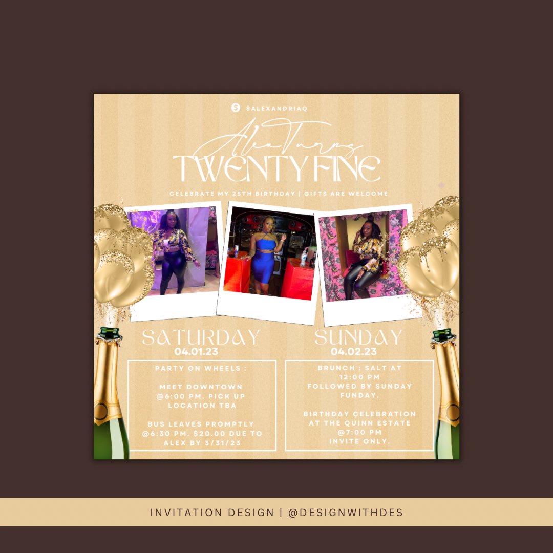 _DesignWithDes's tweet photo. happy tuesday 🤎

Invitation design | don’t forget to shop our spring sale. 30% off all services excluding web development . 

Valid until 4/30 | no code needed. 

check out https://t.co/eVEIwWJgKM 

#graphics #graphicdesign #memphisgraphicdesigner #logodesign #flyerdesign https://t.co/k071kZ1fjP