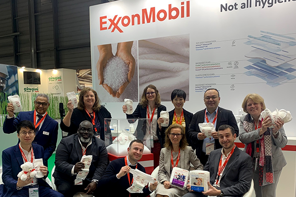 XOM_Chemical's tweet photo. Meet us at Booth 2115 at INDEX™23 https://t.co/Pso5kfWSs8
and see the model baby diaper chassis made only with ExxonMobil’s portfolio of products. Feel the new high-loft, ultra-soft, silky #nonwoven solution with sustainability benefits.
#index23 #highloft #advancedrecycling https://t.co/MGfae8A7mj