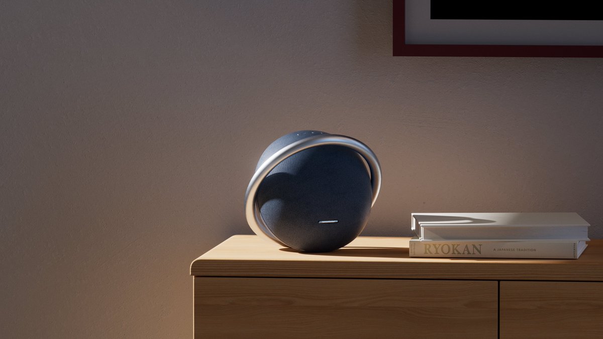 Industry47's tweet photo. From concept to creation - our latest 3D project the Harman Kardon Onyx Studio 5 speaker. This is a testament to our team's passion for bringing ideas to life. You want to see more ? Follow our page ! https://t.co/WBrwIHAy9S