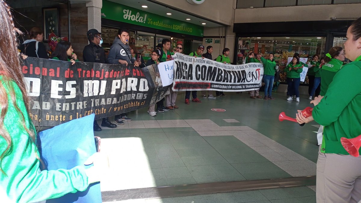 Seba_Andrade77's tweet image. Sindicato Nº3 de #Jumbo Bilbao en huelga por reajuste salarial digno. No quieren más migajas de #Paulmann