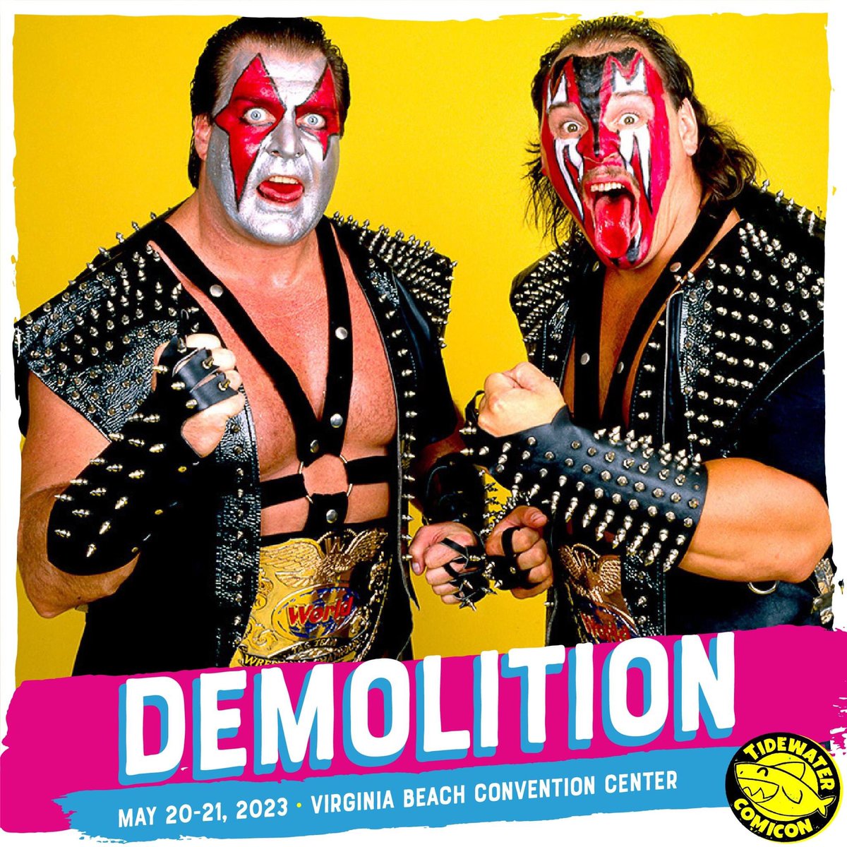 Hey there Tidewater Titans, we have an awesome Special Guest announcement! 💙🦈 
We are super excited to welcome Special Guest Demolition to Tidewater Comicon 2023! 🎉 

Get to passes today!
tidewatercomicon.com/tickets/