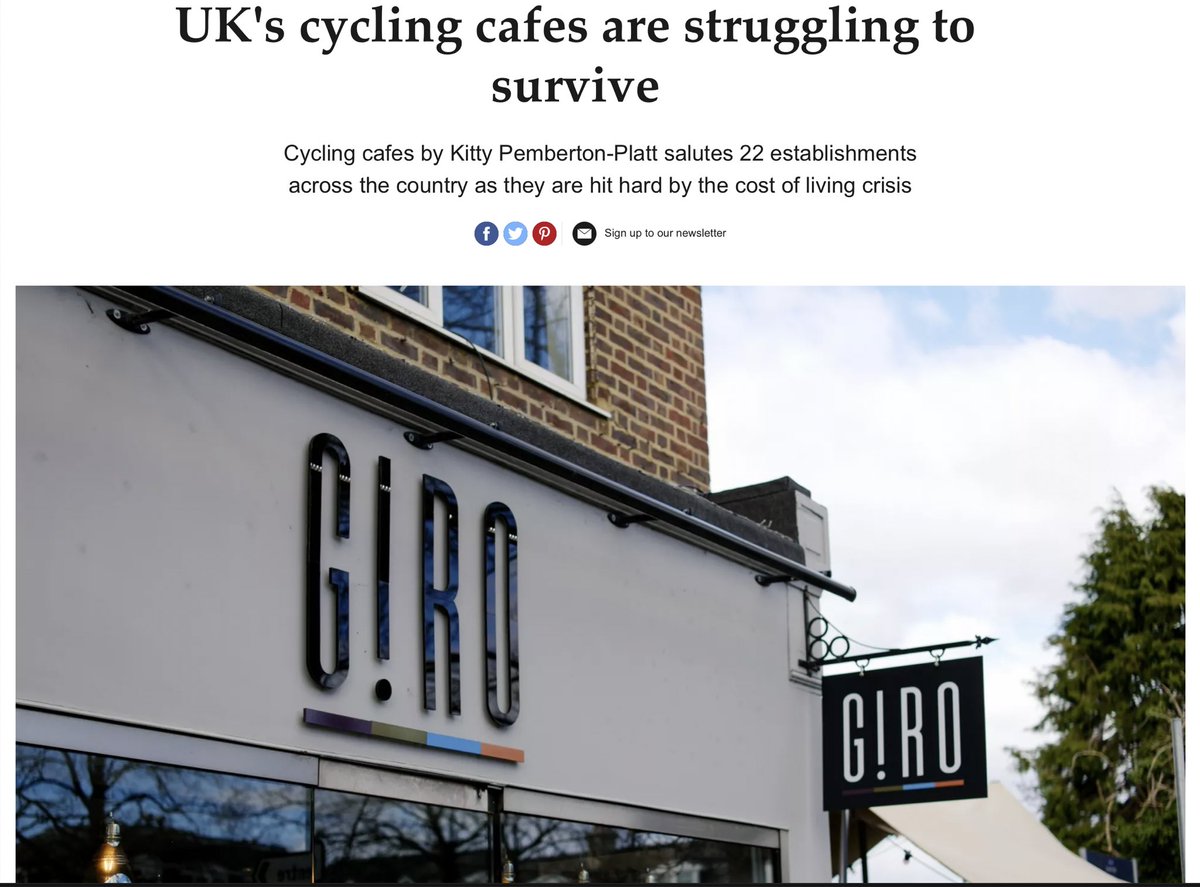U.K. #Cycling cafes struggling to survive reflect the reality of cycling in the country!