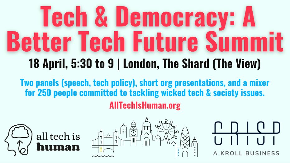 LukeRobertMason's tweet photo. 🤯 Off to @AllTechIsHuman's London Summit at @TheShardLondon today. @TechEthicist has brought together a fascinating group of folk to speak on a #BetterTechFuture.
🤩 Excited to catch up with their programme manager & my fav. human, @JoshChapdelaine.
👉🏻 https://t.co/ZiUsmuf6tJ https://t.co/dRC82lpdlq