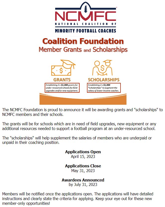 NCMFC1's tweet photo. Applications for #NCFMC Foundation Grants and Scholarships are now available for members only! Log into the NCMFC Member Portal and click the Resources tab to apply.
https://t.co/vb4fpIH7Nv
#JoinTheCoalition
#PreparePromoteProduce https://t.co/XCdDWHuyrz