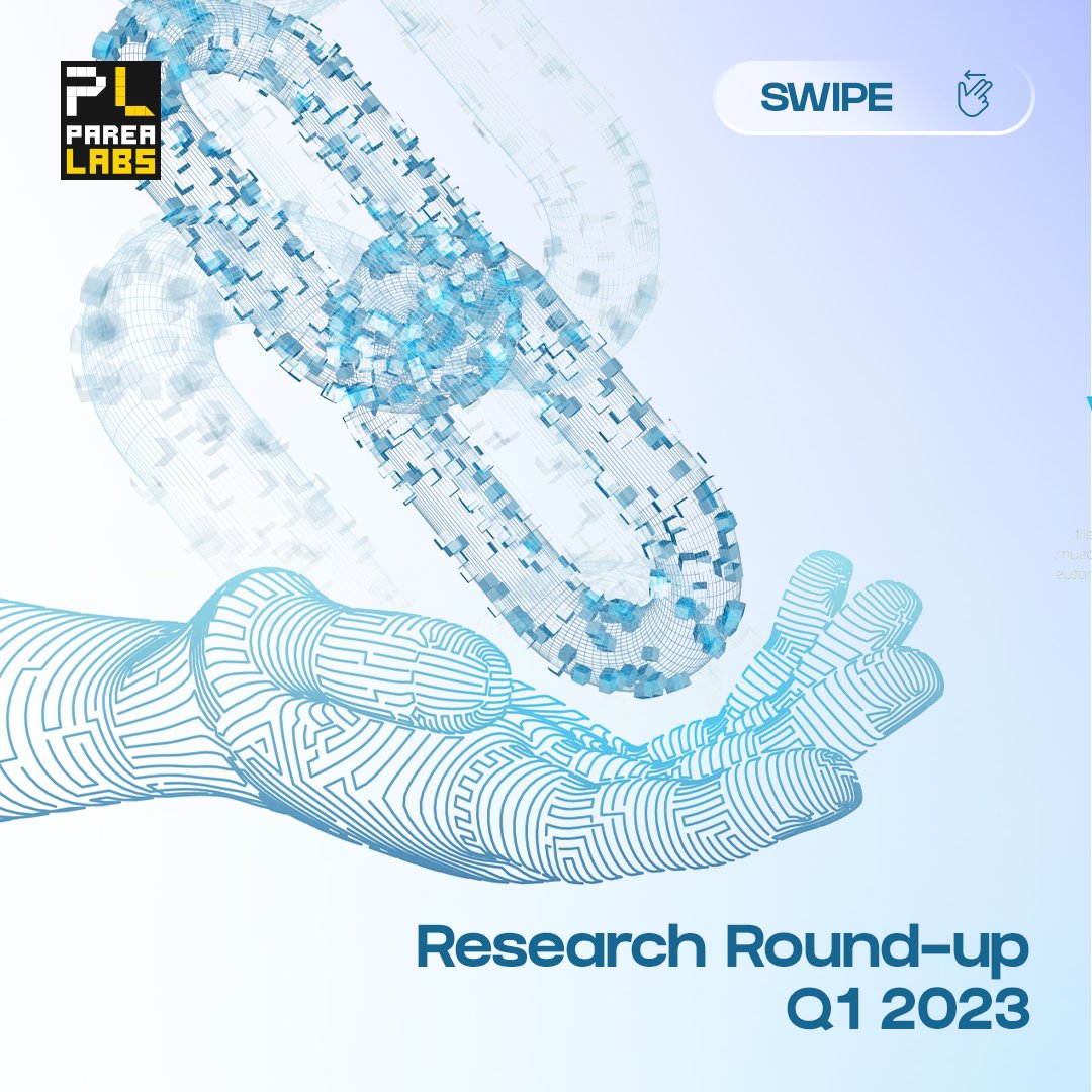PareaLabs's tweet photo. Our 4th Research Round-up just arrived 📃

👉 TVL in #DeFi increased 💹
👉 Investment in #blockchain gaming is heating up 🔥
👉 Q1 2023 #Gaming Industry Report
👉 State of #Crypto Report
👉 #Web2 games are coming to #Polygon Gaming Ecosystem

Dive into the thread for details 🧵 https://t.co/DNjUaZBUQZ