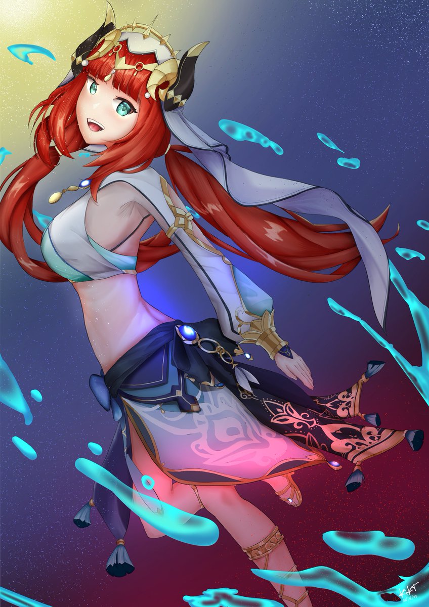 _KiKt_'s tweet photo. #GenshinImpact #Nilou #FanArtContest https://t.co/7vafdhtdQj