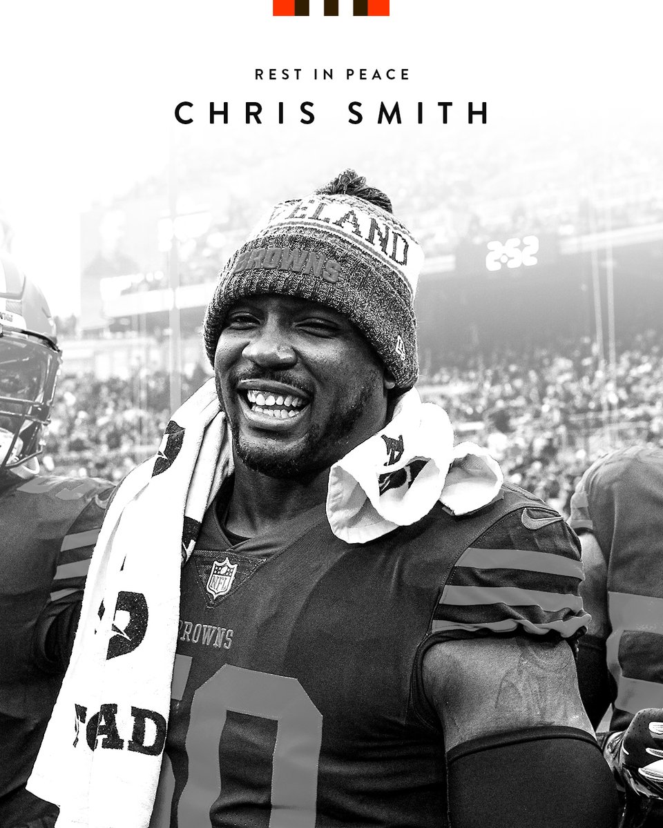 We are deeply saddened by the passing of former Browns DE Chris Smith. Chris was one of the kindest people, teammates and friends we've had in our organization. Our thoughts and prayers are with his family during this difficult time.