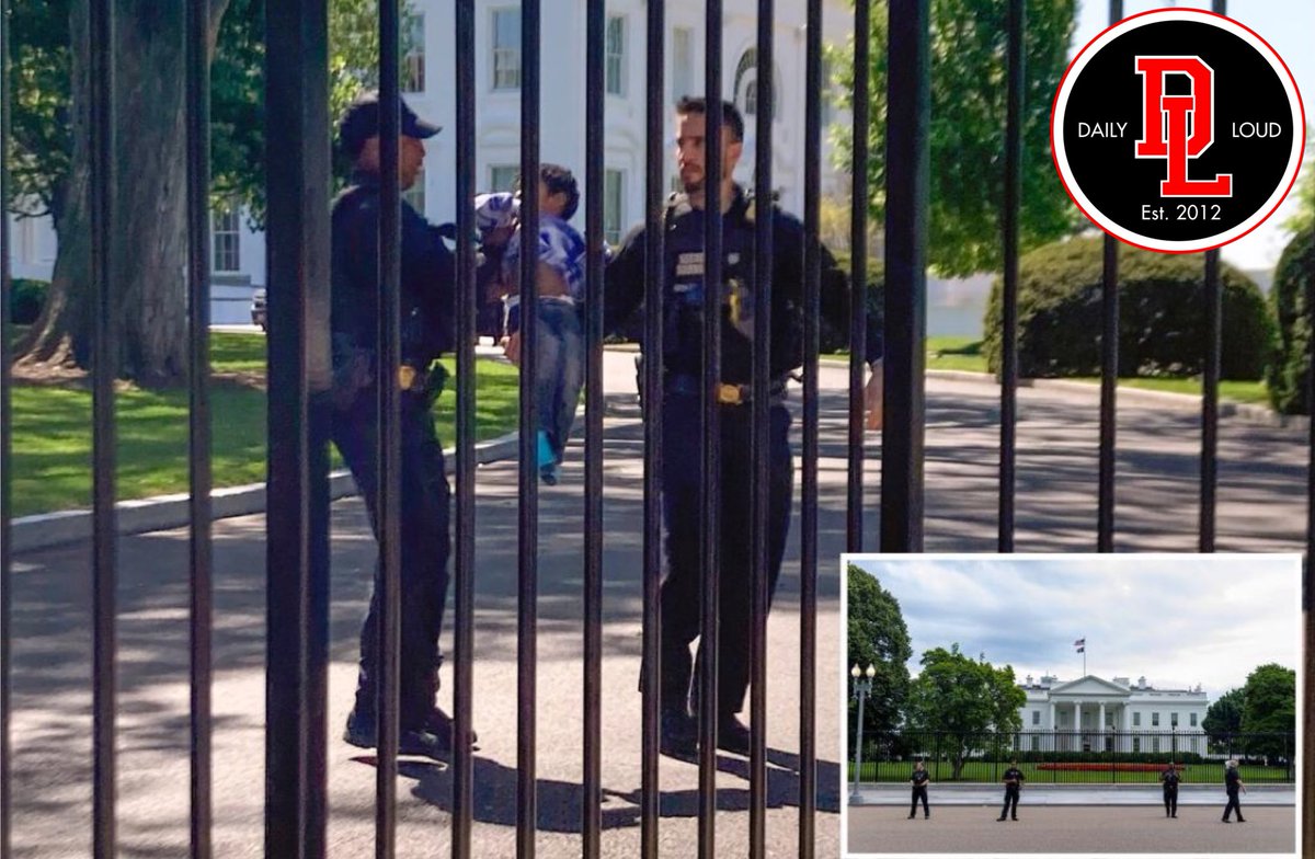 DailyLoud's tweet photo. Toddler sneaks through White House fence with ease. Secret Service found him on the lawn 🇺🇸😳 https://t.co/q6BjbQ3XRR