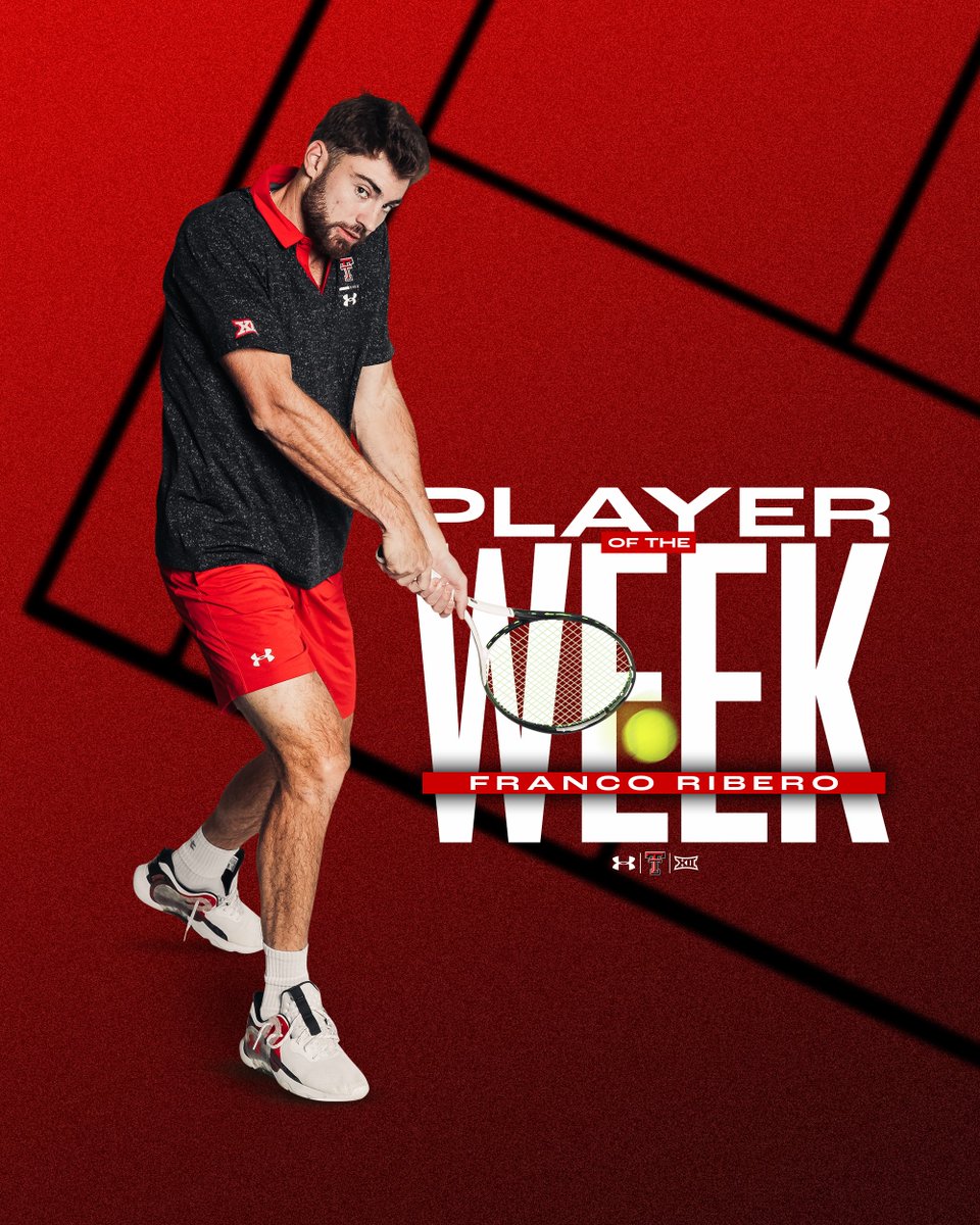 TexasTechMTEN's tweet photo. 𝗟𝗮𝘀𝘁 𝗼𝗻𝗲, 𝗯𝗲𝘀𝘁 𝗼𝗻𝗲 😤

Franco secures his first career Big 12 Player of the Week award in the final week of the regular season! 

🔗 - https://t.co/rZBLBhxT8X

#WreckEm https://t.co/baAbi6OnqZ