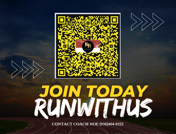 Registration now open for our NHSP Summer Track Team. Scan the QR code and submit an online form. Contact Coach Noe for more information or if you have any questions. Spots are limited.