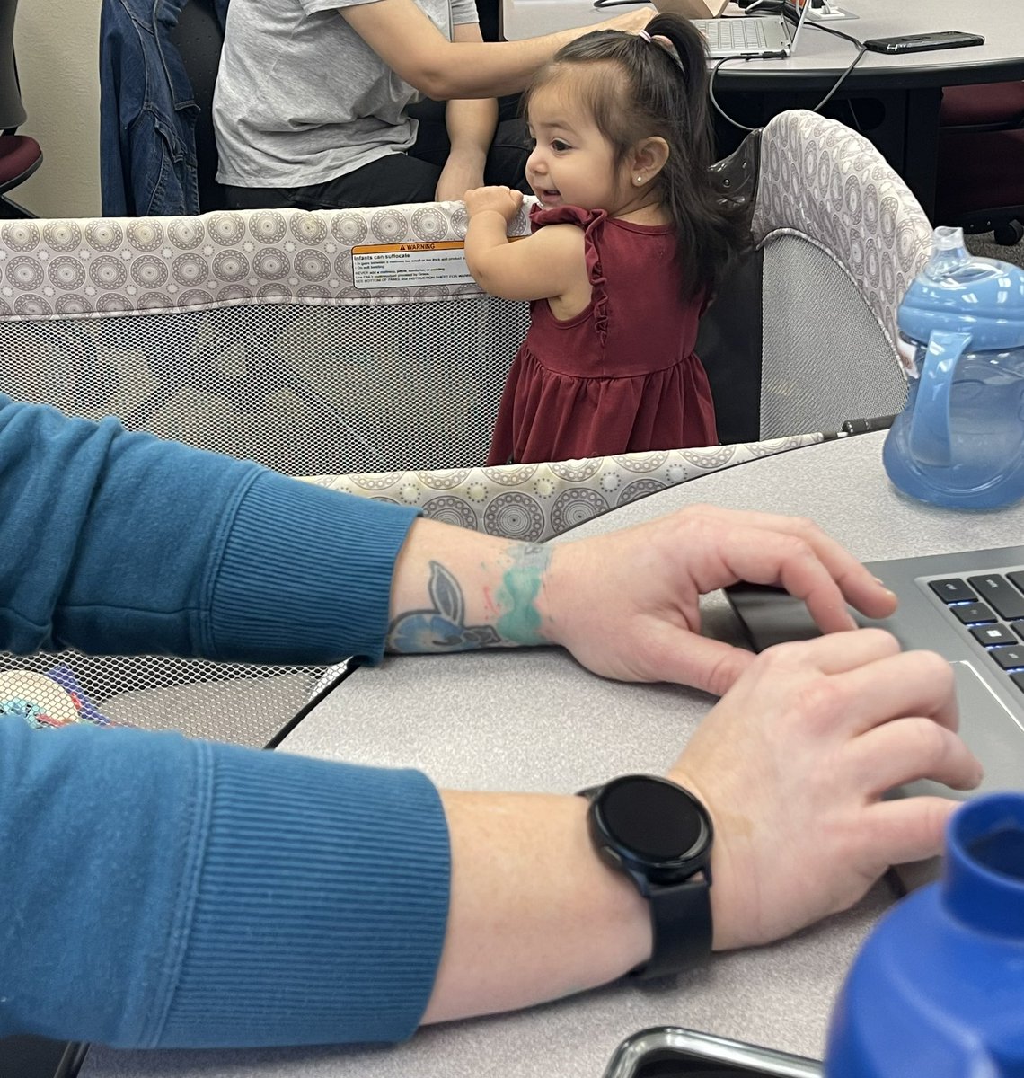 Grateful for amazing professors who understand life and sometimes mamas have to roll with the punches 😍 Thankful this cutie let everyone take turns entertaining her. ❤️ Let’s not forget being hopeful she wants to continue in her family’s footsteps at <a href="/tamuepsy/">Texas A&M - Educational Psychology</a>