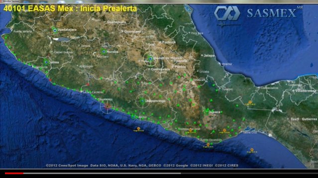AlMaXx8017's tweet photo. Al mismo tiempo, el Sistema de Alerta Sísmica Mexicana (#SASMEX) detecta el #sismo, primer estación sismosensora estimando un evento de magnitud >6.5 con el algoritmo rápido 3s.

= Se lanza prealerta en #CDMX, #Chilapancingo y #Guadalajara https://t.co/zVlEiA7gjJ