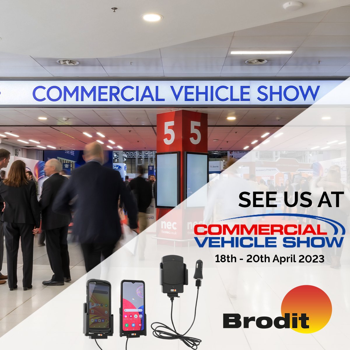 BroditUK's tweet photo. Day 1 at @TheCVShow at @thenec Birmingham, was a success!

We displayed #mounting #solutions &amp; #charging device holders for #Samsung, #Zebra &amp; more! 📱

We hope to see you again tomorrow! Come &amp; have a chat with us on Stand 5E90, see you there!

#TheCVShow #CommercialVehicleShow https://t.co/VSIHr7l53l