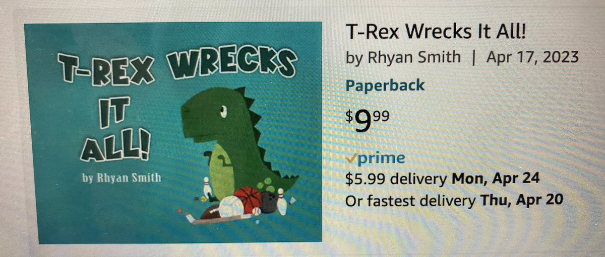 Congratulations to SGA member - Rhyan Smith - on the publication of her children’s book - T-Rex Wrecks It all - now available on Amazon.  To purchase Rhyan’s book, go to this link. 

amazon.com/dp/B0C2RNJHTG/…