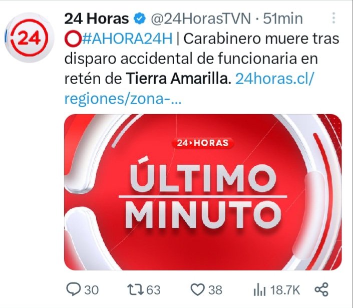 LabbeYanez's tweet photo. Impresionante el sometimiento d la mayoría d la prensa a la versión d Carabineros sobre muerte d funcionario en Tierra Amarilla. No ocupan condicional, no esperan investigación. Dan x hecho q así  ocurrió.

Y Carabineros asegura, además, q en el lugar del disparo no hay cámaras. https://t.co/SyDx9DOGAJ