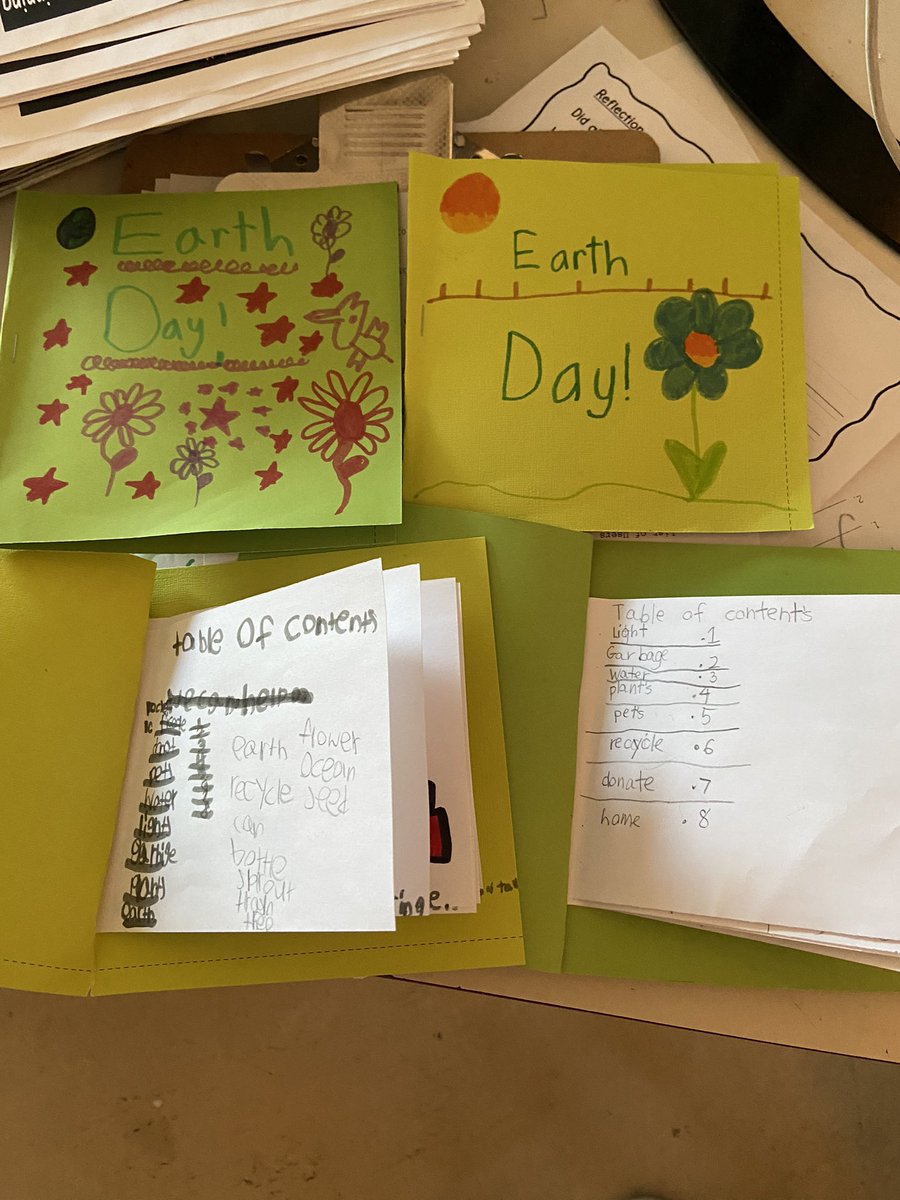 BPSHAWKS2's tweet photo. Grade 2 - Learning about Earth Day April 22 and everyday. 🌏🌲🌳❤️We also worked on making a Table of Contents. ✅#BPSHawks2
#BPSHawkslearn
#BPSHawksrock
#WeareCBE https://t.co/uTLr5CPGfn
