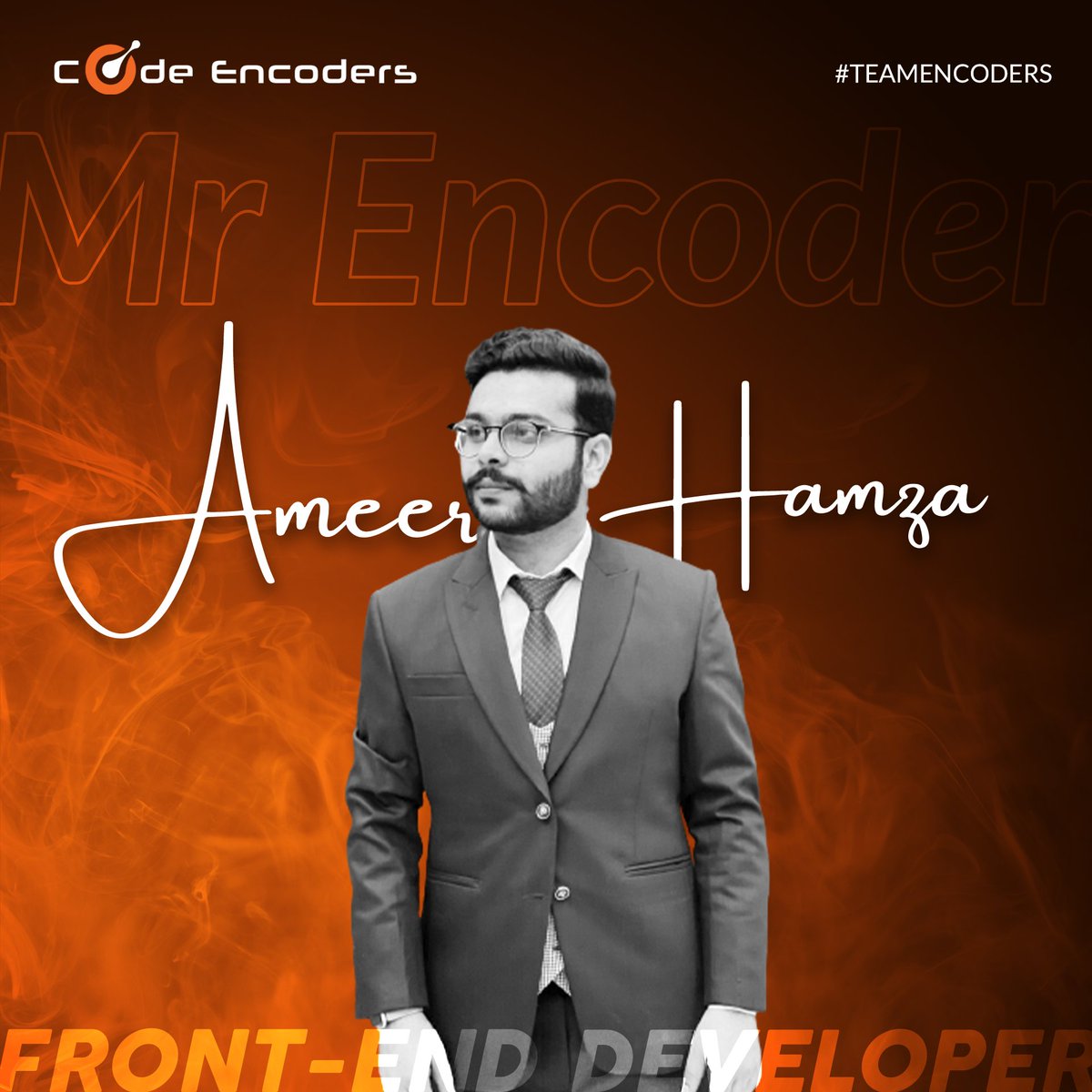code_encoders's tweet image. We are excited to introduce our contemporary team member, Ameer Hamza, who is joining us as a front-end developer at Code Encoders.
.
.
#codeencoders #newemploye #technology #webdevelopment #softwarehouse