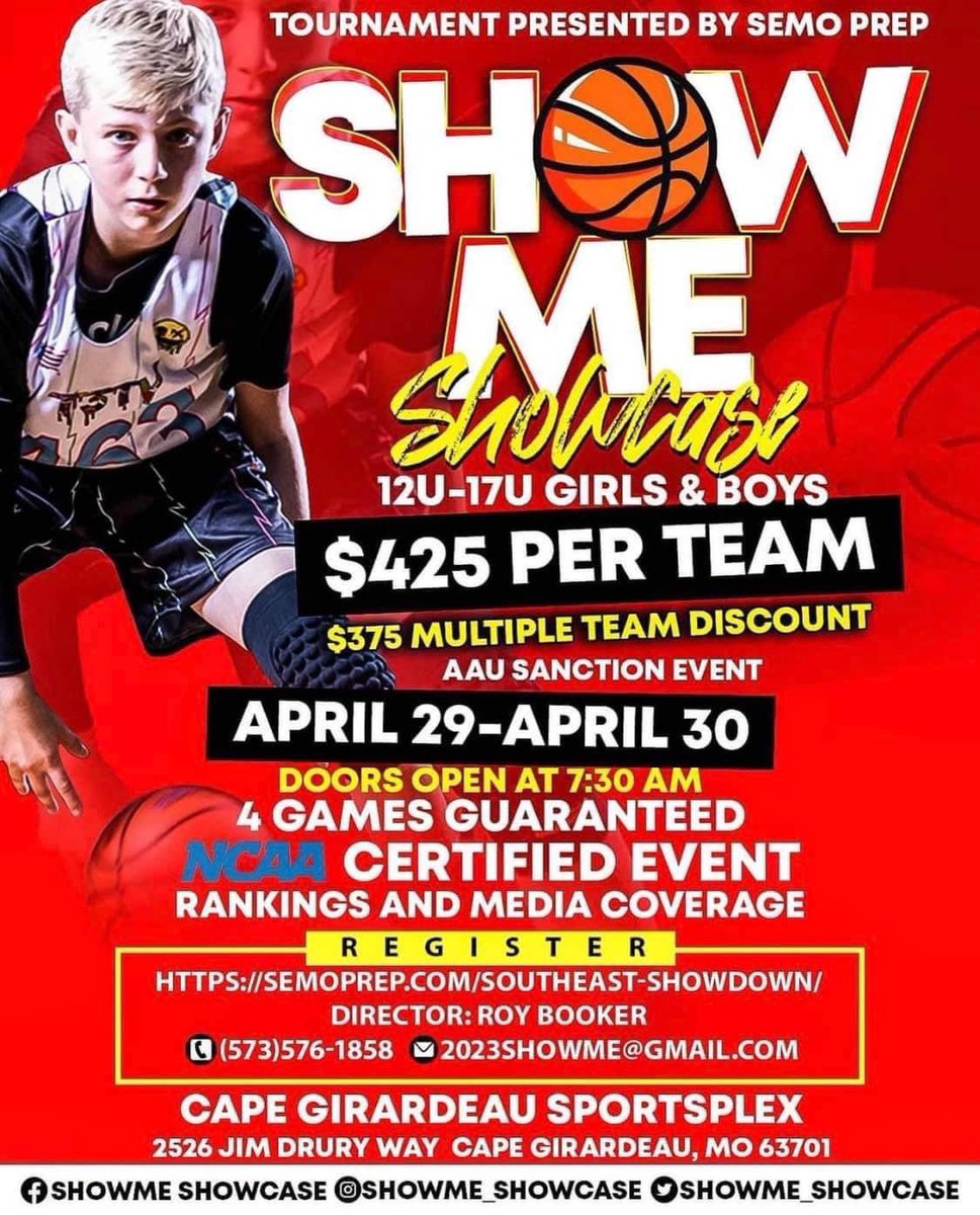 kyle_luke21's tweet photo. Looking for a couple more teams in all divisions girls and boys for an upcoming aau event! DM me for more details! #aau #aautournament #liveperiod https://t.co/AtayQpHSrY